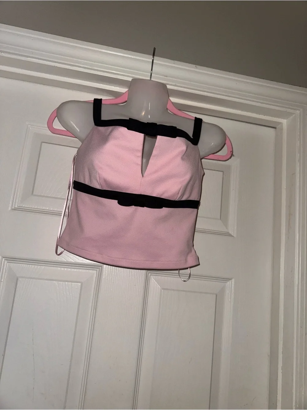 Zara Tie-Up Opening Off-Shoulder Crop Top - Picture 7 of 11